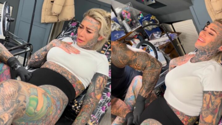 Vrouw met record aantal tatoeages laat nu ook haar volledige flamoes voorzien van tatoeages